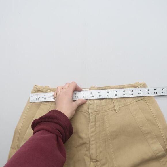 Nili Lotan Luna Pants Size 4 Beige Tan Drop Crotch Linen Blend Trousers - Picture 13 of 15